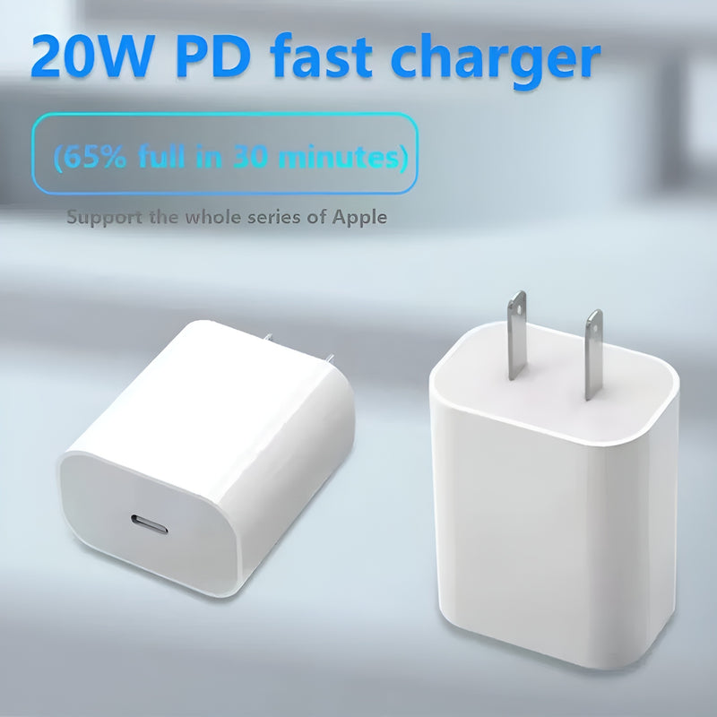 Fast iPhone/iPad Charger [Apple MFi Certified] with USB C to Lightning Cable