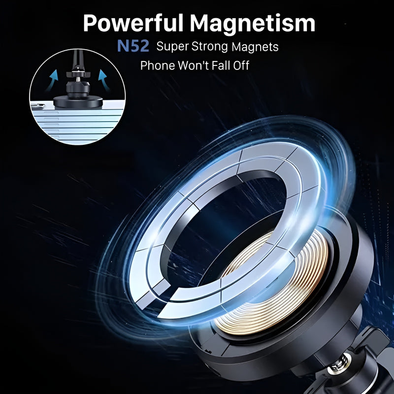 MAGNETIC WIRELESS CAR CHARGER; Compatible with MagSafe Car Charger [Air Vent Phone Holder Mount for iPhone]